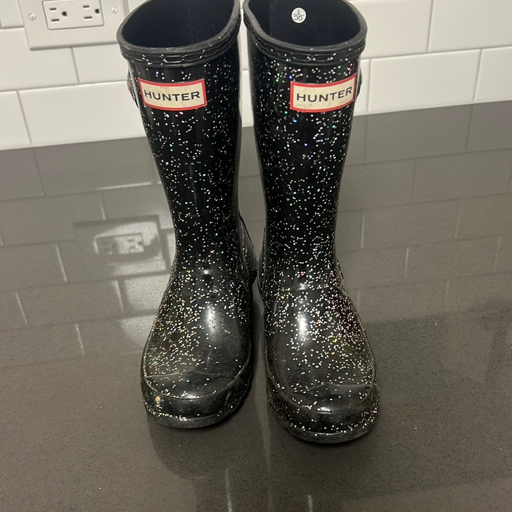 Hunter glitter boots